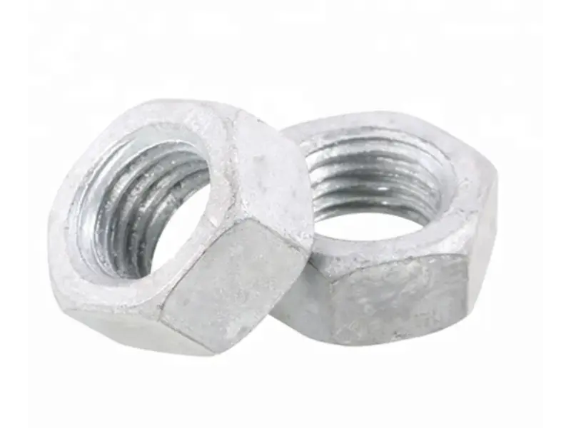Dado esagonale pesante in acciaio al carbonio dado esagonale pesante ASTM A563: dado strutturale standard abbinato per bulloni ASTM A325