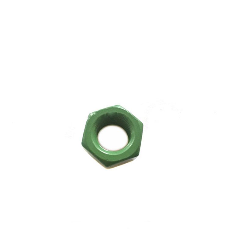 Dado esagonale in acciaio inossidabile DIN934 verde Xylan 1070 rivestito in Teflon PTFE